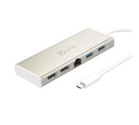 j5create JCD381 Station D’Accueil USB-C 2 x HDMI Aluminium 4K 30 Hz
