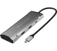 j5create JCD397-N 4K60 Elite USB-C® Multi-Monitor Mini Dock - Filaire - USB 3.2 Gen 1 (3.1 Gen 1) Type-C - 100 W - 1,4a - 10,100,1000 Mbps - Gris