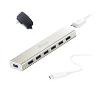 j5create JCH377 - Concentrateur (hub) - USB Type-C - 7 x USB 3.1 Gen 1 - de bureau