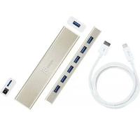 j5create HUB USB Type-C à 7 Ports JCH377 USB 3.0 5Gbps avec Alimentation 5V/4A | Compatible avec MacBook/ChromeBook/Appareils USB-C/Clé USB