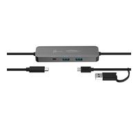 j5create JCH462-N hub & concentrateur USB 3.2 Gen 1 (3.1 Gen 1) Type-A + Type-C 5000 Mbit/s Gris
