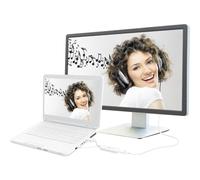 j5create JDA214 - Câble adaptateur - HDMI femelle pour USB, HD-15 (VGA) mâle - 17.6 cm - blanc - support 1920 x 1200