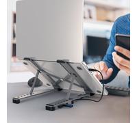 j5create JTS223-N Support pour ordinateur portable avec concentrateur USB™ à 4 ports