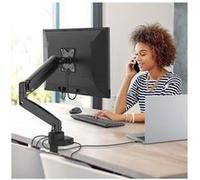 j5create JTSA301 - Kit de montage (bras pour moniteur, base de montage de la pince, montage par passe-câble) - pour moniteur - ergonomic, with docking station - aluminium, plastique, acier - noir - Ta