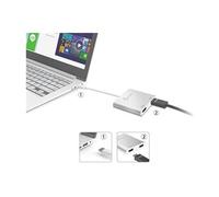 j5create JUA365 - Adaptateur vidéo - 24 pin USB-C mâle pour HDMI femelle - 20 cm - argent - support 4K30Hz (3840 x 2160), prise en charge de 2048 x