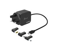 j5create JUP1565DCF3A-FN - Adaptateur secteur - GaN, avec 3 types de connecteurs DC - 67 watt - 3.3 A - PD 3.0, PD 2.0 (USB-C) - noir - Royaume-Uni