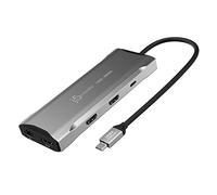 j5create USB C 4K Triple Display Hub - HDMI x2, 4K DP, 2 USB-A et Type C 10Gbps, PD 100W, Ethernet, Lecteur de Carte SD 4.0 | pour XPS, Surface Pro (JCD397)