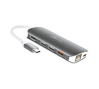 j5create USB-C 9-en-1 Multi Adaptateur HDMI/Ethernet/USB 3.1, SD et MicroSD/PD 3.0 | 4K HDMI pour MacBook | ChromeBook |USB-C Devices (JCD383)