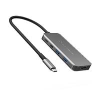 j5create USB4 8K Slim Hub - 8K60/4K144 HDMI, 1 x USB-C 10Gbps avec Chargeur PD, 1 x USB-C 10Gbps, 2 x USB-A 10Gbps | Compatible avec MacBook, Windows Laptops (JCH453)