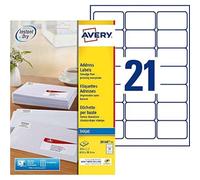 Avery Étiquettes autocollantes J8160-15 – 315 pièces, 63,5×38,1 mm, Feuille A4, Jet d'encre, FSC