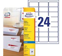 [J8163-25] AVERY ZWECKFORM étiquettes adresses, 99,1 x 38,1 mm