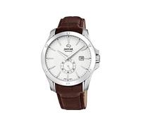 Jaguar Montre ACAMAR J878/1 – Boîtier 44 mm argenté, bracelet en cuir marron, homme