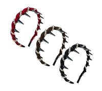 J9I2 Bandeau à cheveux vintage en velours avec perles pour femme