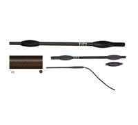 JA Horse JA0002 Fleck FELDMANN Balance Cravache de dressage - Cravache de dressage unie avec poignée antidérapante et broche flexible en nylon (20 marron foncé, 100 cm)