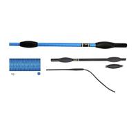 JA Horse JA0002 Fleck FELDMANN Balance Cravache de dressage - Cravache de dressage unie avec poignée antidérapante et broche flexible en nylon (10 azur, 110 cm)