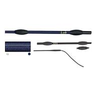 JA Horse JA0002 Fleck FELDMANN Balance Cravache de dressage - Cravache de dressage unie avec poignée antidérapante et broche flexible en nylon (12-bleu foncé, 110 cm)