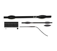 JA Horse JA0002 Fleck FELDMANN Balance Cravache de dressage - Cravache de dressage unie avec poignée antidérapante et broche flexible en nylon (23-noir, 110 cm)