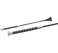 JA Horse JA0026 Fleck Silk Touch Crystal Cravache pour saut d'obstacle, cheval, cravache d'équitation, poignée ultra douce avec cristal (argenté, 50 cm)