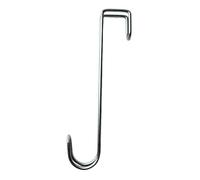 JA Horse JA6006 Crochet en métal solide pour porte d'écurie et de boîte - Crochet universel robuste à suspendre sans perçage - Crochet d'écurie argenté pour treillis, seau et accessoires d'équitation