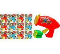 JA-RU Lot de 12 boutons-pression à confettis colorés pour enfants - Pistolet à confettis - Cadeaux de fête pour révélation du sexe, mariage, anniversaire et réveillon du Nouvel An | 955-12s