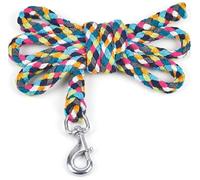 JA4009 Longe pour cheval avec mousqueton ou mousqueton de panique 2 m dans de nombreuses couleurs (Happy - Circus, mousqueton)