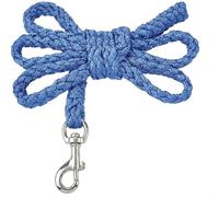 JA4009 Longe pour cheval avec mousqueton ou mousqueton de panique 2 m dans de nombreuses couleurs (uni - bleu roi, mousqueton)