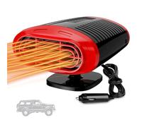 Jaaduem Chauffage de Voiture, 12V 150W Chauffe Voiture Portable 2 en 1 Rapide Dégivrage, Chauffage de Voiture avec Prise Allume-Cigarette pour Les Voitures SUVs Trucks RVs