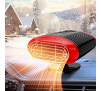 Jaaduem Chauffage de Voiture 12V, Dégivreur et Désembuage 2 en 1, Chauffage Rapide/Refroidissement Dégivrant, 150W Chauffage de Voiture avec Prise Allume-Cigare pour Désembuage, Chauffage de Rechange