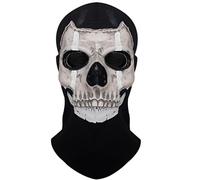 Jaaduem Ghostface Mask, Masque d'Horreur pour Adultes, Masque Complet de Squelette Effrayant, Masque Réaliste en Latex, Masque d'Horreur, Masque de Crâne de Fantôme pour la Fête d'Halloween