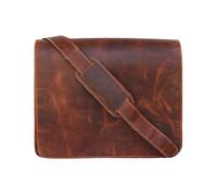 Jaald 33 Cm Mallette Porte-Documents Serviette Sac Messenger À Bandoulière’Épaule En Cuir Pour Ordinateur Portable Business Voyage Messagerie Cadeau Homme Et Femme Leather Shoulder Bag Briefcase