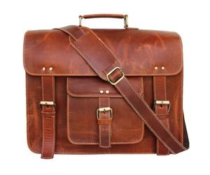 Jaald 40 Cm Mallette Porte-Documents Serviette Sac Messenger À Bandoulière’Épaule en Cuir pour Ordinateur Portable Business Voyage Messagerie Cadeau Homme Et Femme Leather Shoulder Bag Briefcase