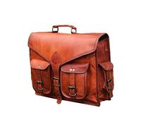 Jaald 40 Cm Mallette Porte-Documents Serviette Sac Messenger À Bandoulière’Épaule Sac À Dos Convertible en Cuir pour Ordinateur Portable Business Voyage Messagerie Cadeau Homme Et Femme