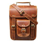 Jaald Petit sac à bandoulière en cuir pour homme et femme 11" Sac à bandoulière vintage pour homme et femme avec iPad et tablette