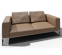 Jaan Living Canapé 2,5 places avec 2 coussins de dossier Combinaison préférentielle Walter Knoll Cuir Elen Khaki - WALTER KNOLL 782 25 ELEN KHAKI