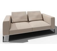 Jaan Living Canapé 2,5 places avec 2 coussins de dossier Combinaison préférentielle Walter Knoll Cuir Elen Taupe - WALTER KNOLL 782 25 ELEN TAUPE