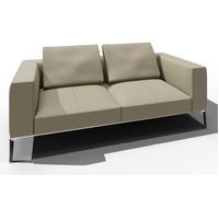 Jaan Living Canapé 2,5 places avec 2 coussins de dossier Combinaison préférentielle Walter Knoll Cuir Safari Mineral - WALTER KNOLL 782 25 SAFARI MIN