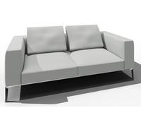 Jaan Living Canapé 2,5 places avec 2 coussins de dossier Combinaison préférentielle Walter Knoll Tissu Puro Silver - WALTER KNOLL 782 25 PURO SILVE