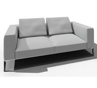 Jaan Living Canapé 2,5 places avec 2 coussins de dossier Combinaison préférentielle Walter Knoll Tissu Glint Steel - WALTER KNOLL 782 25 GLINT STEE
