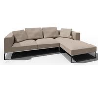 Jaan Living Canapé 3 places avec 2 coussins de dos, 2 coussins confort & 2 roulettes confort Combi A21 Walter Knoll Cuir Elen Taupe - WALTER KNOLL A21 ELEN TAUPE