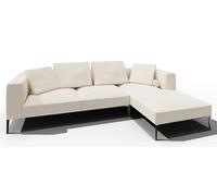 Jaan Living Canapé 3 places avec 2 coussins de dos, 2 coussins confort & 2 roulettes confort Combi A21 Walter Knoll Cuir Elen ivory - WALTER KNOLL A21 ELEN IVORY