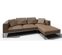 Jaan Living Canapé 3 places avec 2 coussins de dos, 2 coussins confort & 2 roulettes confort Combi A21 Walter Knoll Cuir Elen Khaki - WALTER KNOLL A21 ELEN KHAKI