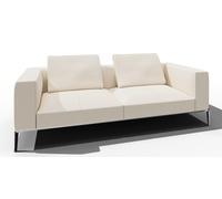 Jaan Living Canapé 3 places avec 2 coussins de dossier Combinaison préférentielle Walter Knoll Cuir Elen ivory - WALTER KNOLL 782 30 ELEN IVORY
