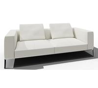 Jaan Living Canapé 3 places avec 2 coussins de dossier Combinaison préférentielle Walter Knoll Cuir Safari Chalk - WALTER KNOLL 782 30 SAFARI CHA