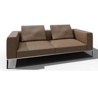 Jaan Living Canapé 3 places avec 2 coussins de dossier Combinaison préférentielle Walter Knoll Cuir Elen Khaki - WALTER KNOLL 782 30 ELEN KHAKI