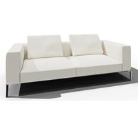 Jaan Living Canapé 3 places avec 2 coussins de dossier Combinaison préférentielle Walter Knoll Cuir Cashmere Light grey - WALTER KNOLL 782 30 CASH GREY