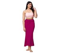 Jaanvi Mode Femmes Lycra Fishcut Sari Shapewear, jupon, jupe, vêtement confortable, jupe (Diwali Special), Rouge à lèvres rose, 3XL