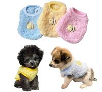 JAAQUCD Lot de 3 pulls en polaire chauds pour chien, chihuahua, yorkshire, caniche, automne et hiver, motif tasse de thé, pour petit chiot, chat et chaton (motif d'abeille, taille 2XS (0,5 à 1 kg)