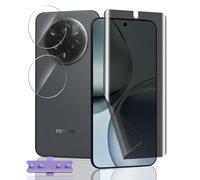 Jaavkkma 1 Pièce Protecteur D'écran Anti-Espion et 2 Pièces Verre Trempé Protecteur Caméra pour Realme 14 Pro+/Pro Plus, TPU Flexible Privacy Écran de Confidentialité pour Realme 14 Pro+/Pro Plus
