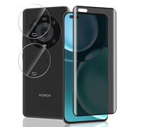 Jaavkkma 1 Pièce Verre Trempé Anti Espion pour Honor Magic 4 Pro Protection D'écran + 2 Pièces Protecteur Caméra, Dureté 9H/Anti-Spy, Protège Écran pour Honor Magic 4 Pro - Privacy Vitre Trempé