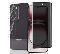 Jaavkkma 1 Pièce Verre Trempé Anti Espion pour OPPO Reno 12/12 Pro Protection D'écran + 2 Pièces Protecteur Caméra, Dureté 9H/Anti-Spy, Protège Écran pour OPPO Reno 12/12 Pro - Privacy Vitre Trempé